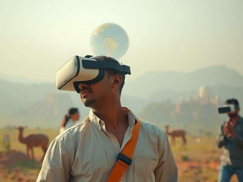 Indian player using VR headset for Planet Preservation VR